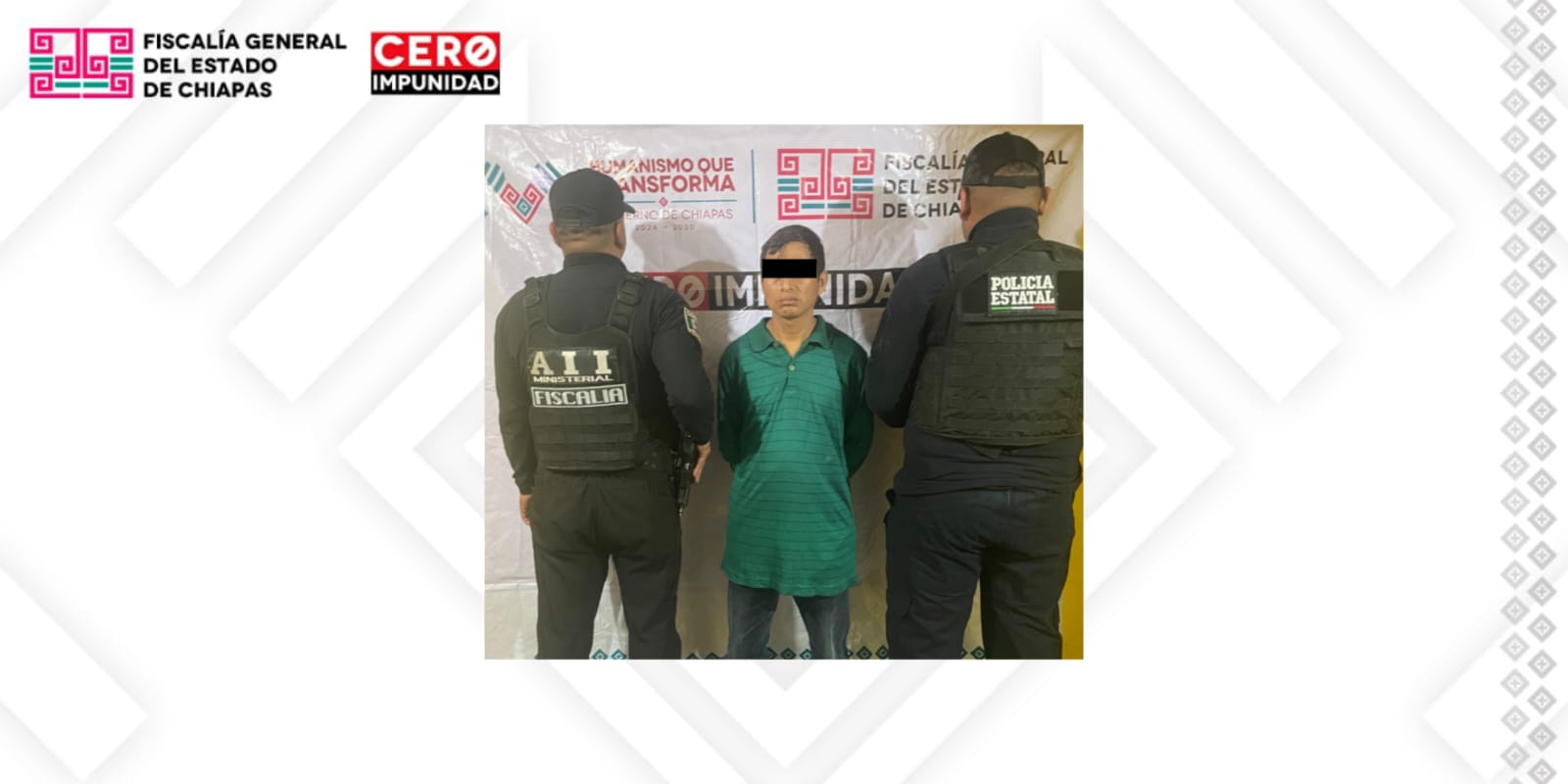 Por violación agravada, FGE y SSP ejecutan orden de aprehensión contra presunto responsable