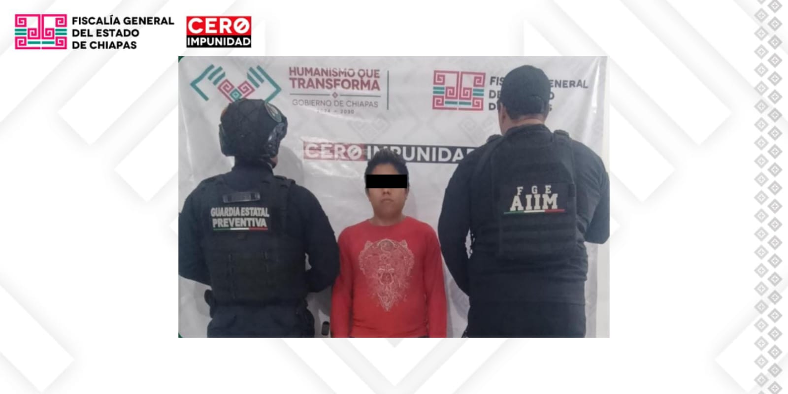 Por homicidio calificado, la FGE y SSP ejecutan orden de aprehensión contra presunto responsable